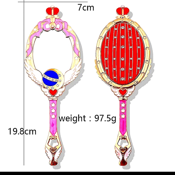 S.MoonMirror&BrushSet! Heavy!  (Mirror&Makeup-Brushes) RedOrBL. MirOpt.  Msg.Me - Picture 15 of 16